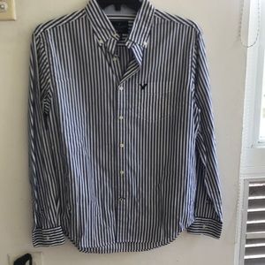 Classic blue and white striped men’s long sleeve